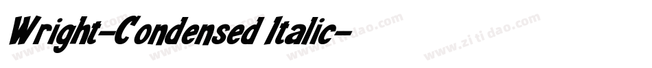 Wright-Condensed Italic字体转换